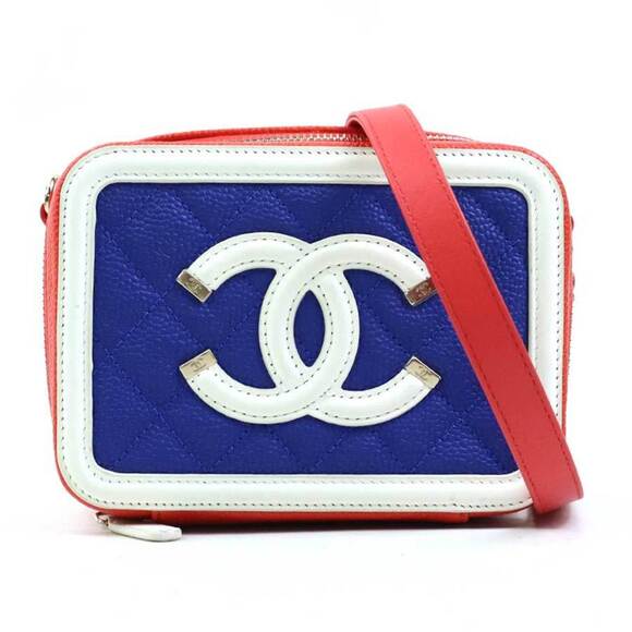 CHANEL Handbags - CHANEL CC Figley Mini Shoulder Bag in Caviar Leather, Orange/Blue/Pink/White/...